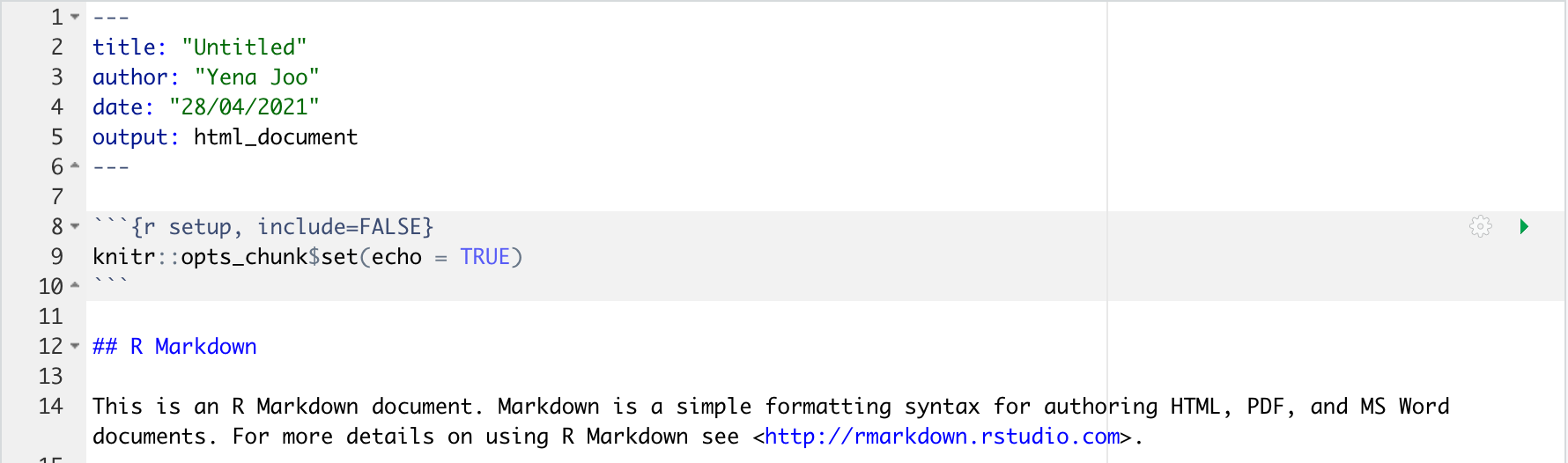 Default latex template chunk